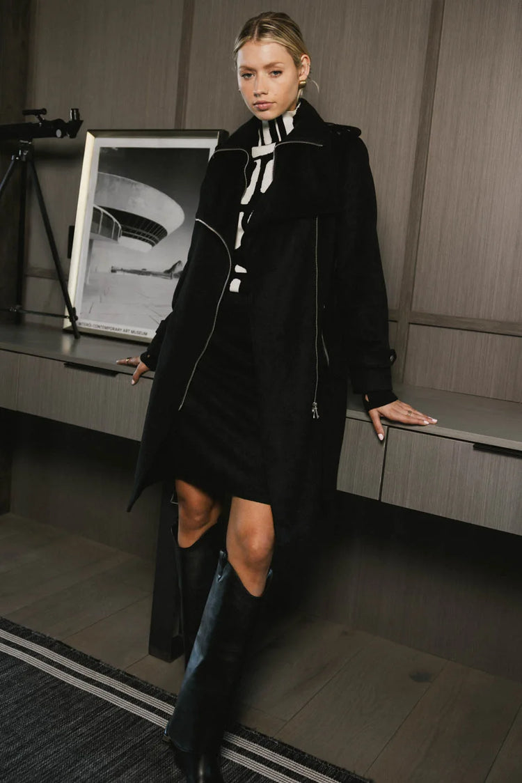 Black trench coat 