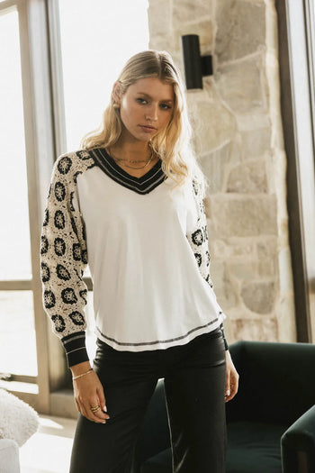 Knit top in white 