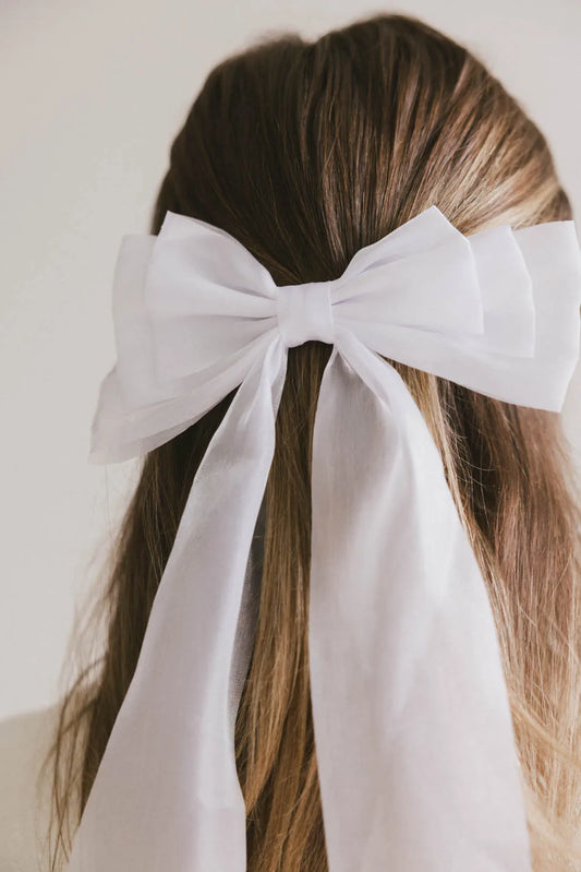 White sheer bow 