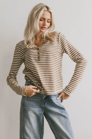 Casper Knit Top in Taupe