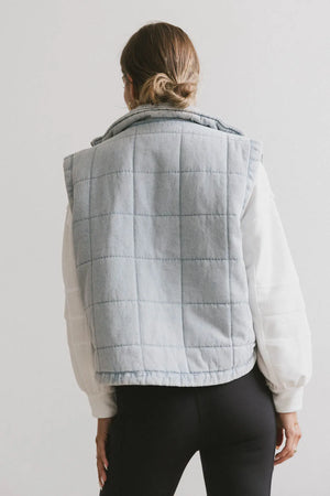 Audren Quilted Denim Vest - FINAL SALE