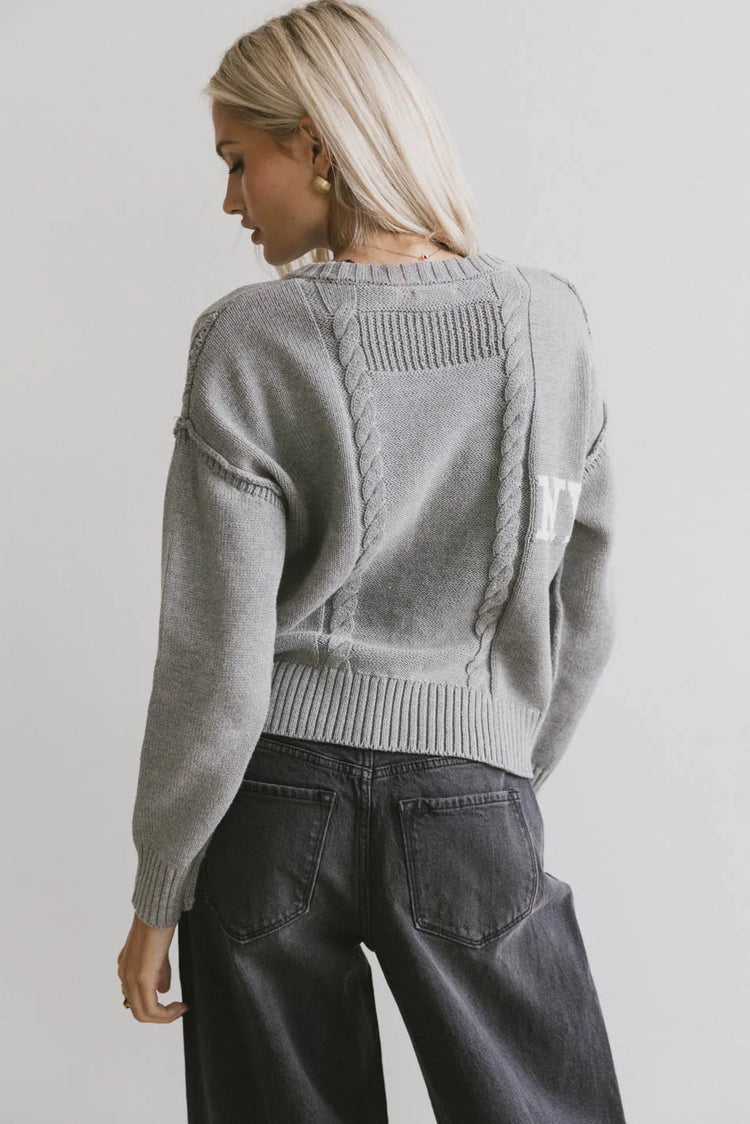 Plain color top in grey 