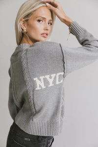 NYC style top in grey 