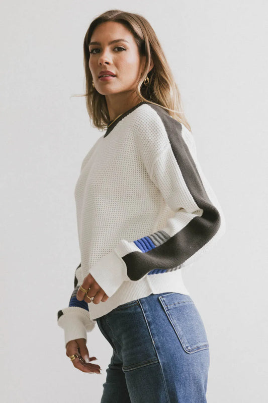 Long sleeves sweater in cream 