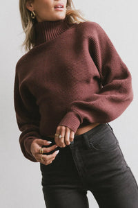 Long sleeves top in burgundy 