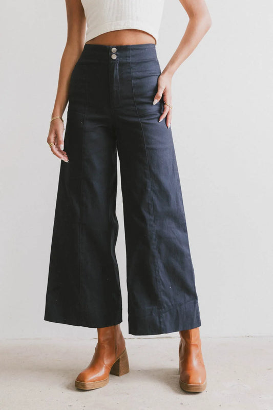 High waisted pant in navy 