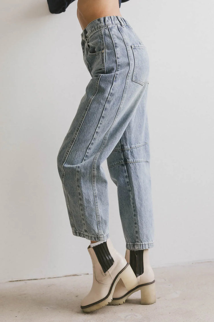 Denim pants in medium wash 