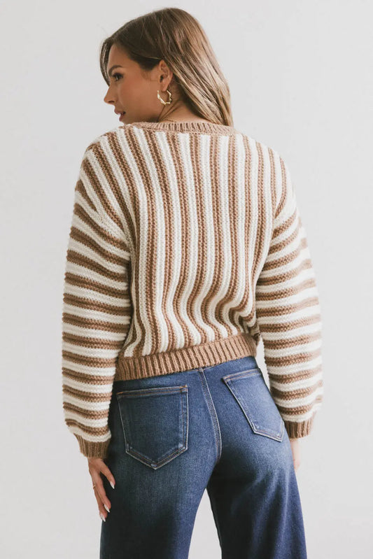 Plain color top in mocha 