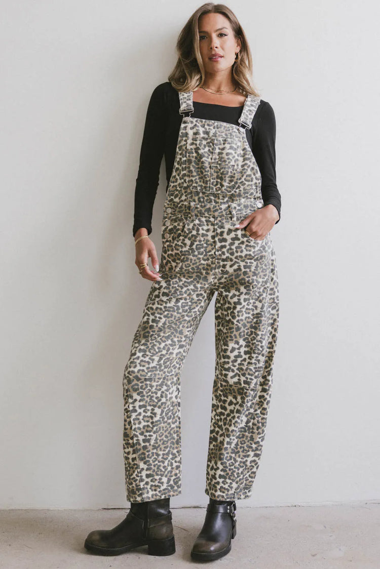 Overall in leopard print 