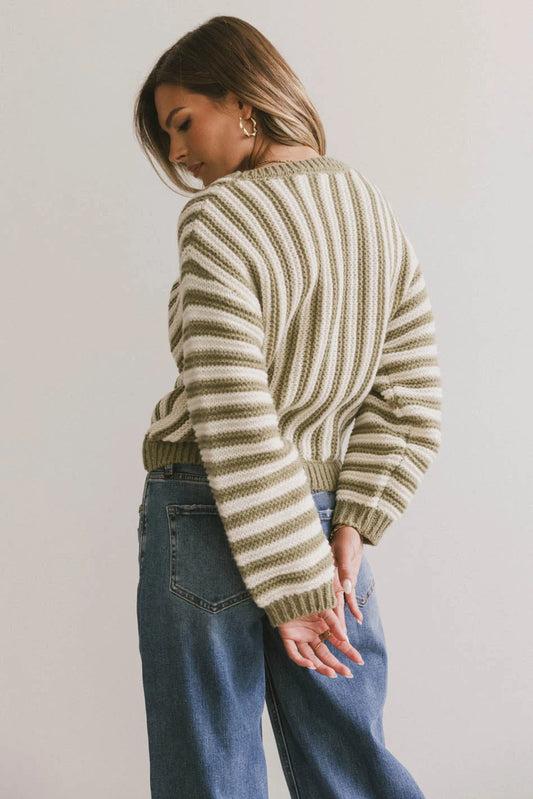 Long sleeves sweater in moss 