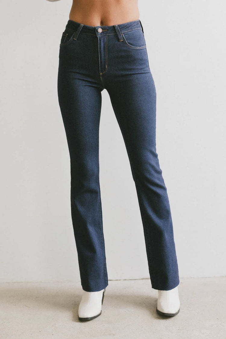 High rise pants in denim 