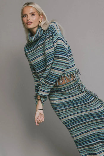 Long sleeves top in green 