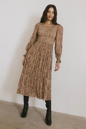 Justice Abstract Maxi Dress in Brown