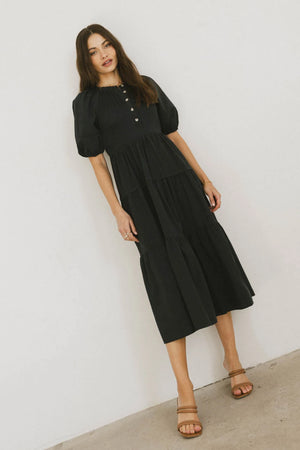 Leandra Midi Dress in Navy - FINAL SALE