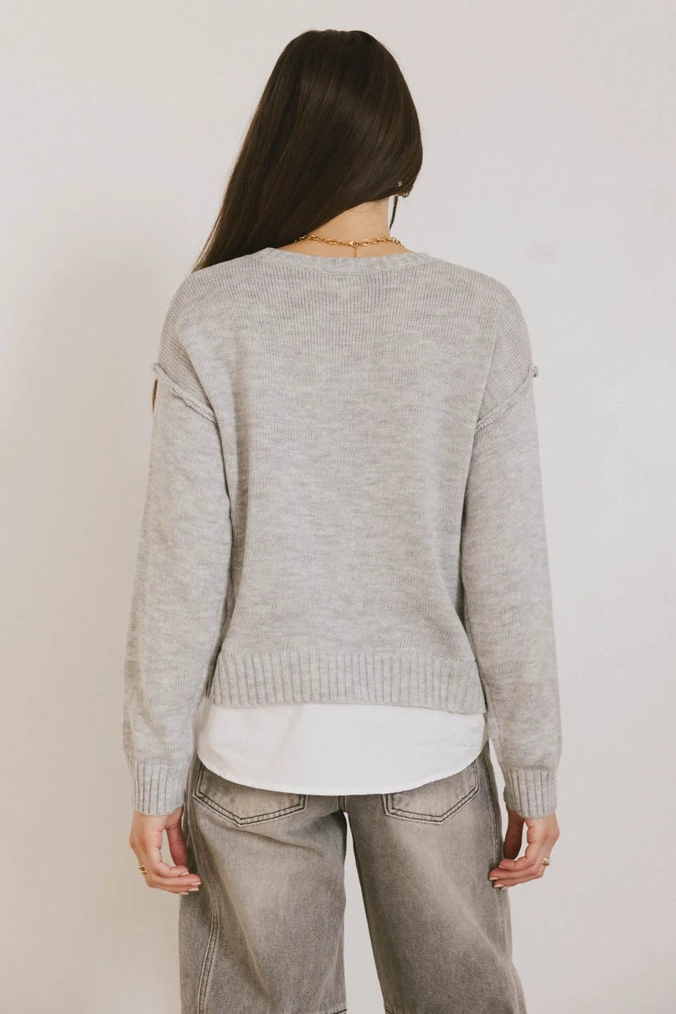 Marcel Knit Sweater in Grey - FINAL SALE