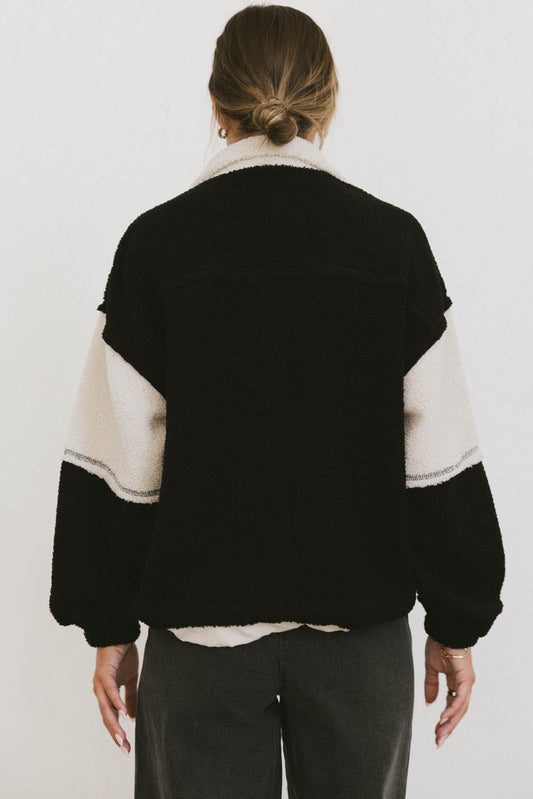 black sherpa zip up