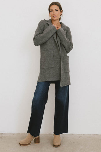 Micha Knitted Cardigan in Charcoal - FINAL SALE