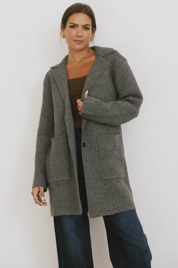 Micha Knitted Cardigan in Charcoal - FINAL SALE