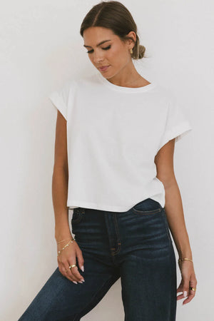 Rowena Boxy Top in White - FINAL SALE