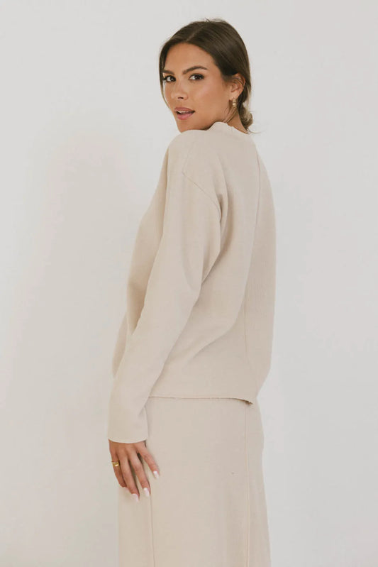 Long sleeves top in tan 