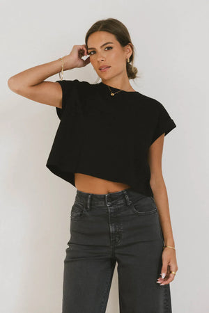 Rowena Boxy Top in Black