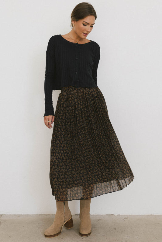 PLEATED MIDI SKIRT