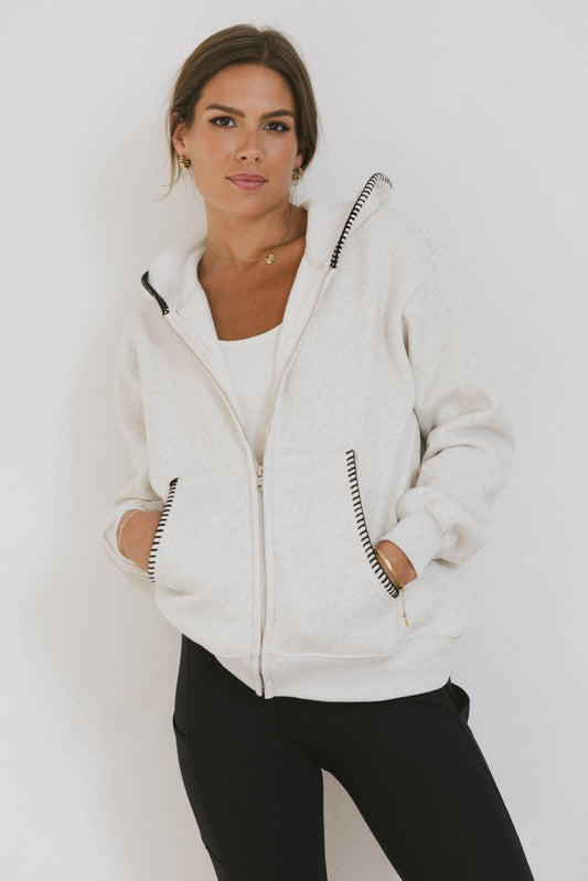 ZIP UP HOODIE WITH POCKETS