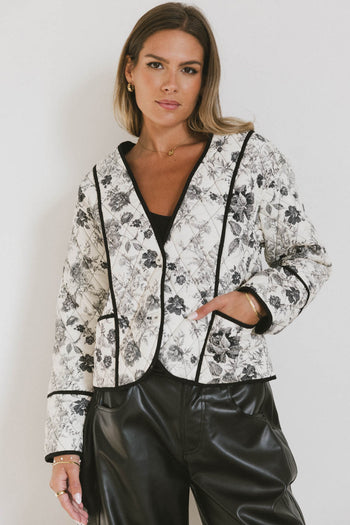 QUILTED FLORAL JACKET