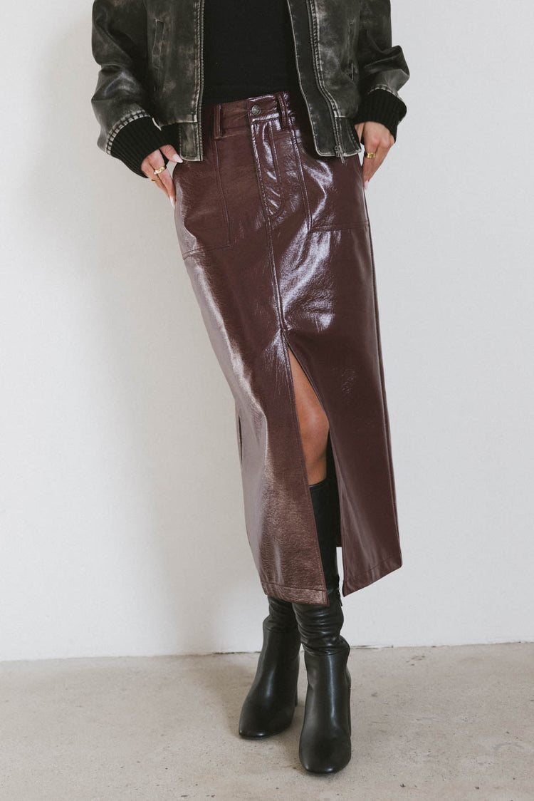 VEGAN LEATHER SKIRT