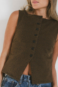 LEOPARD PRINT VEST