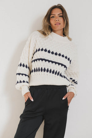 Inara Knit Sweater in Navy