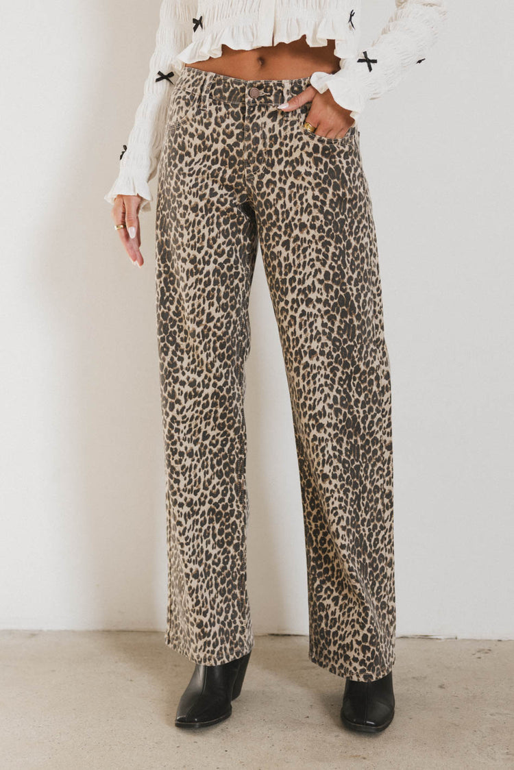 animal print denim