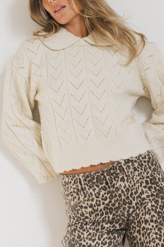 COLLARED KNIT SWEATER