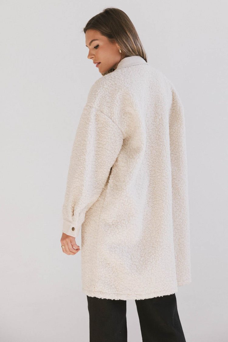 cream sherpa coat