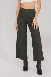 High rise pants in olive 