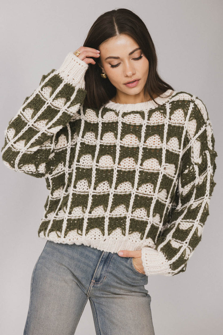 textured knit sweater