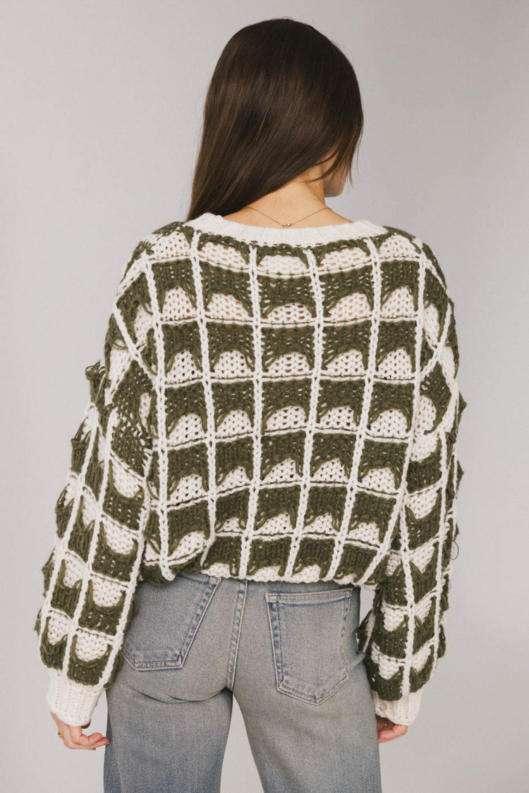 knit patterned sweater