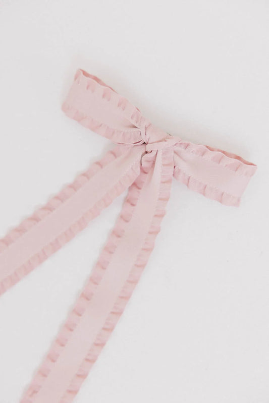 Pink long tail bow