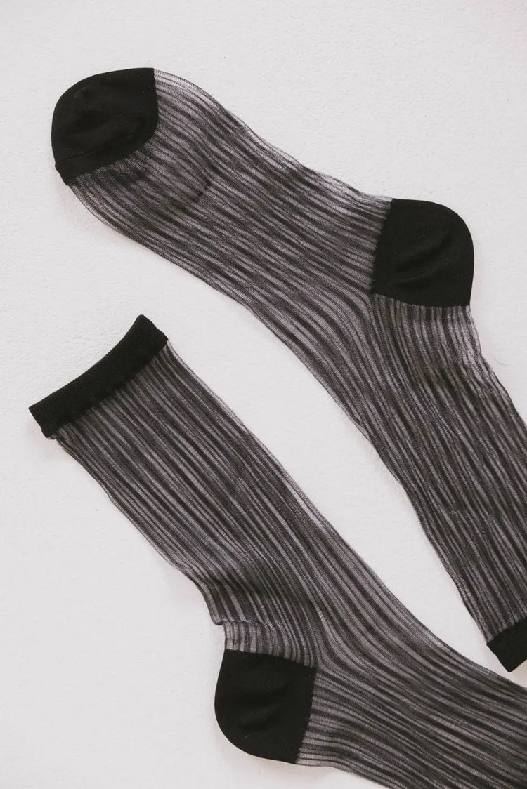 Black sheer socks 