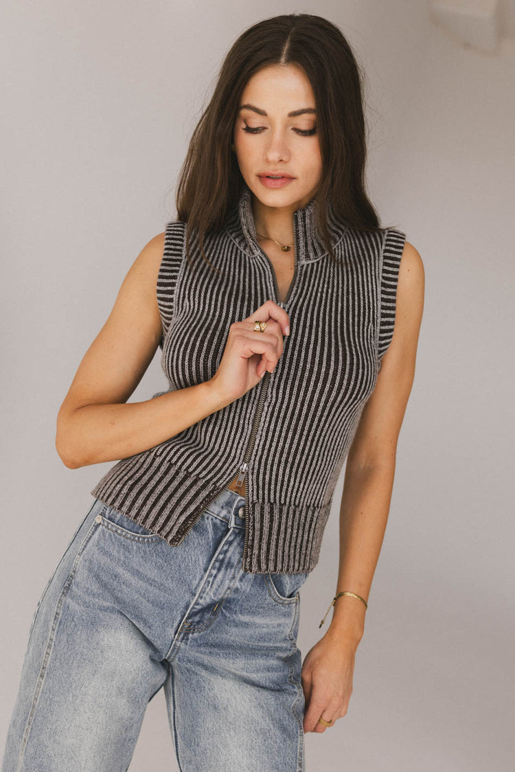 ribbed sweater vest