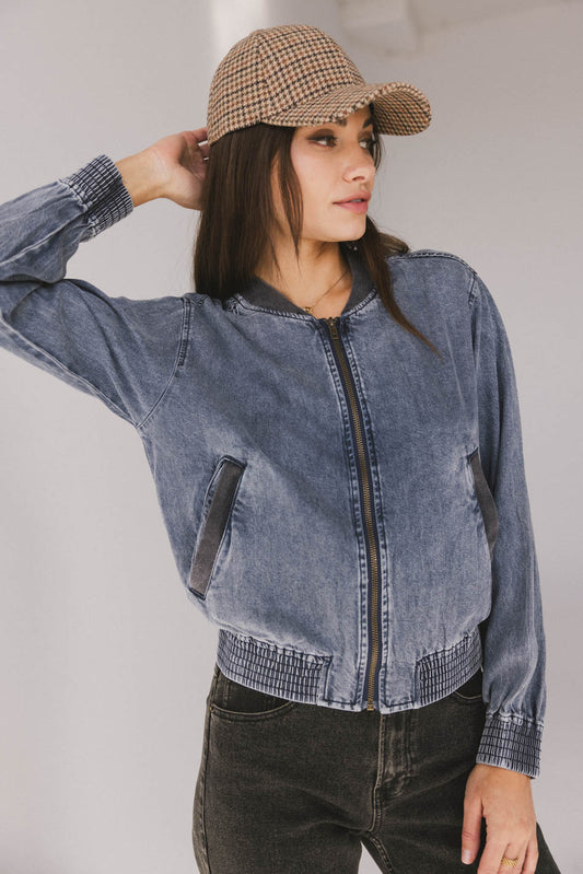 tencel washed bomber jacket