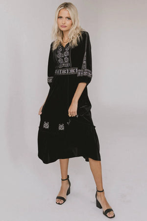 Alina Velvet Midi Dress - FINAL SALE
