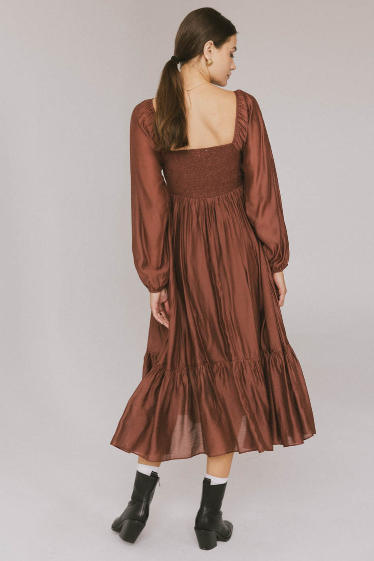 brown midi dress