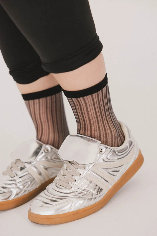 Black striped socks 