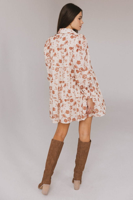 long sleeve floral print dress