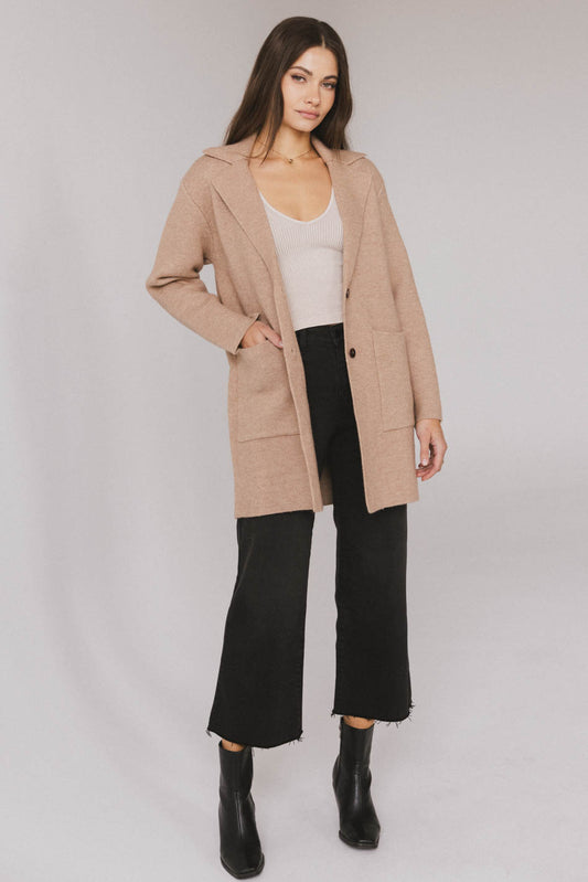 FRONT POCKET LONG CARDIGAN 