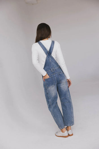 Tansy Denim Overalls in Medium Wash