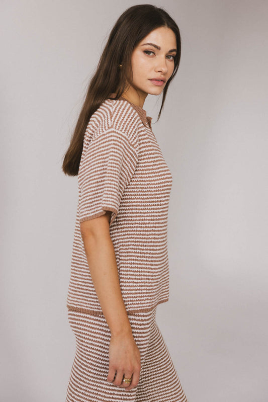 striped ribbed top