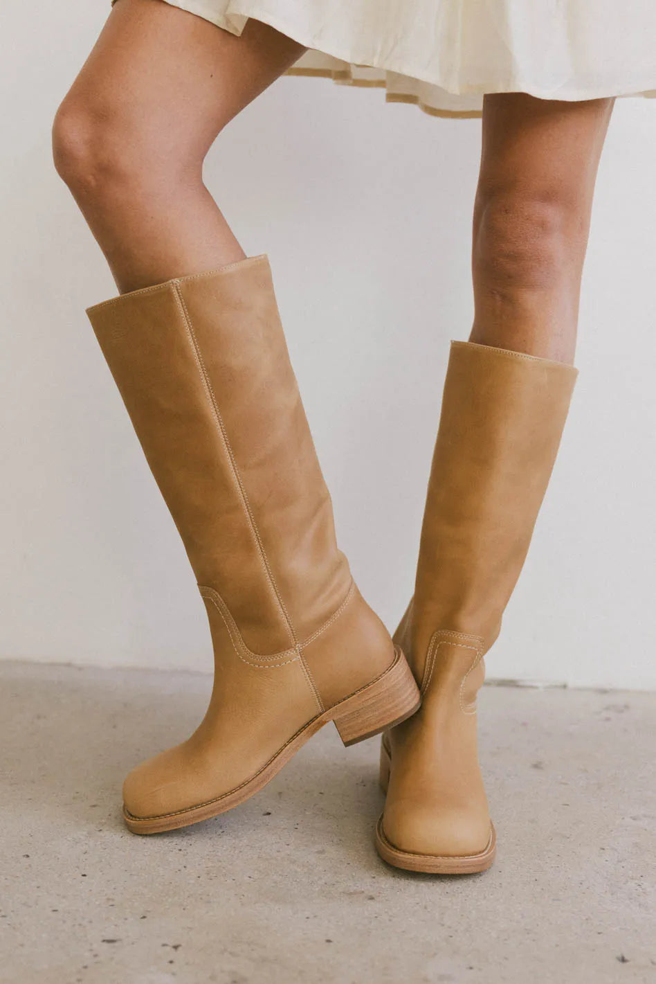 Steve Madden Riggs Tall Boots in Tan display picture 1
