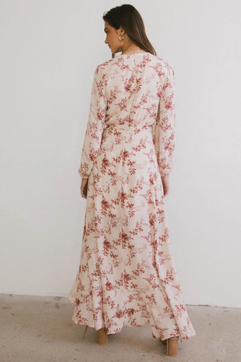 Floral dress in cream 